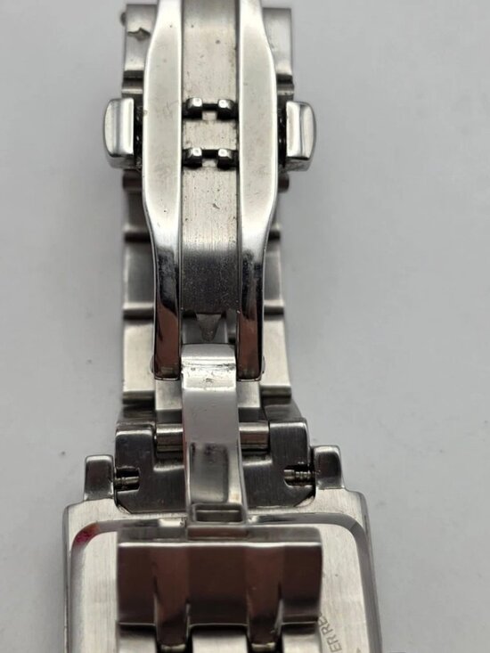 BMW Logo Rectangular Stainless Steel Bracelet Watch 5.5 In Wrist Silver Quartz main image 9
